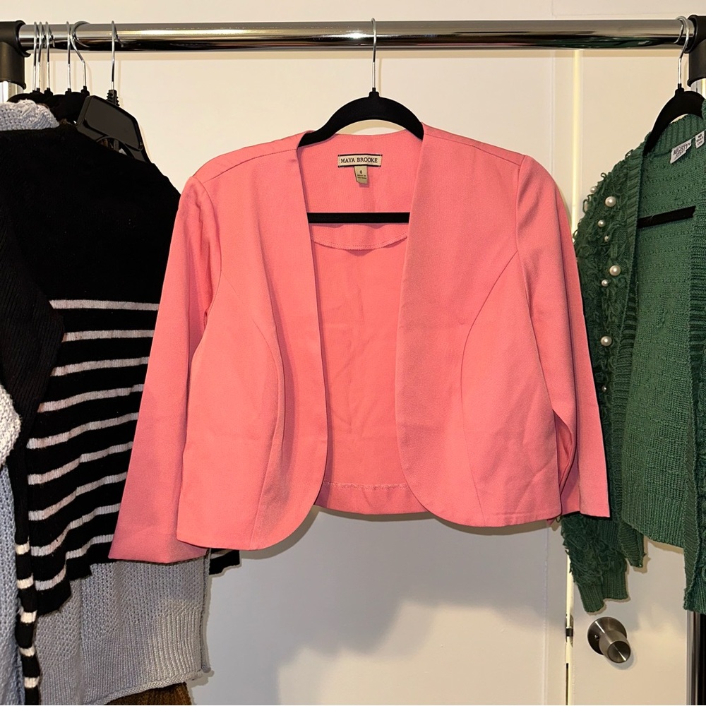 Maya Brooke Pink Salmon Dress coat
